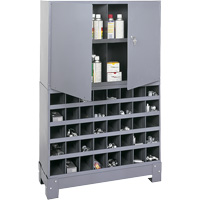 Unité de stockage modulaire pour petites pièces, Acier, 0 tiroirs, 33-3/4" x 12-1/4" x 53-1/2", Gris FN376 | Dickner Inc