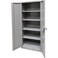 Storage Cabinet, Steel, 4 Shelves, 66" H x 30" W x 15" D, Grey Groupe Belzile Dickner