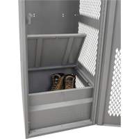 Gear Locker with Door, Steel, 24" W x 18" D x 72" H, Grey FN467 | Dickner Inc
