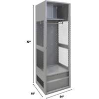 Gear Locker, Steel, 24" W x 18" D x 72" H, Grey Groupe Belzile Dickner