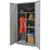 Combination Storage Cabinet, 36" W x 18" D x 72" H, Grey Groupe Belzile Dickner