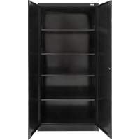 Armoire de rangement Hi-Boy, Acier, 4 Tablettes, 72" h x 36" la x 18" P, Noir Groupe Belzile Dickner