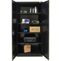 Armoire de rangement Hi-Boy, Acier, 4 Tablettes, 72" h x 36" la x 18" P, Noir Groupe Belzile Dickner