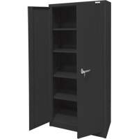 Storage Cabinet, Steel, 4 Shelves, 66" H x 30" W x 15" D, Black Groupe Belzile Dickner