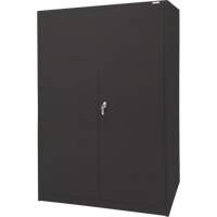 Armoire d'entreposage, Acier, 4 Tablettes, 78" h x 48" la x 24" P, Noir Groupe Belzile Dickner