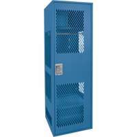 Casier pour &eacute;quipement avec porte, Acier, 24" la x 18" p x 72" h, Bleu fonc&eacute; Groupe Belzile Dickner