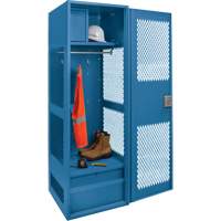Casier pour &eacute;quipement avec porte, Acier, 24" la x 18" p x 72" h, Bleu fonc&eacute; Groupe Belzile Dickner