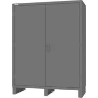 Wardrobe Cabinet with Standard Recessed Doors, Steel, 60" W x 24" D x 78" H, Grey Groupe Belzile Dickner