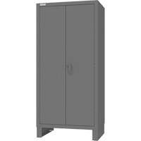 Armoire avec barre de suspension et portes encastr&eacute;es standards , Acier, 78" h x 36" la x 24" P, Gris Groupe Belzile Dickner