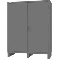 Armoire avec barre de suspension et portes encastr&eacute;es standards, Acier, 78" h x 60" la x 24" P, Gris Groupe Belzile Dickner