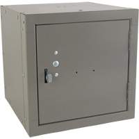 Casier cubique empilable, 12" x 12" x 12", Acier, Gris, D&eacute;mont&eacute; Groupe Belzile Dickner