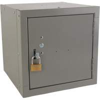 Casier cubique empilable, 12" x 12" x 12", Acier, Gris, D&eacute;mont&eacute; Groupe Belzile Dickner