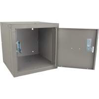 Casier cubique empilable, 12" x 12" x 12", Acier, Gris, D&eacute;mont&eacute; Groupe Belzile Dickner