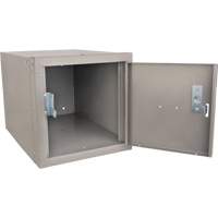 Casier cubique empilable, 12" x 18" x 12", Acier, Gris, D&eacute;mont&eacute; Groupe Belzile Dickner