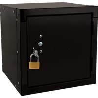 Casier cubique empilable, 12" x 12" x 12", Acier, Noir, D&eacute;mont&eacute; Groupe Belzile Dickner