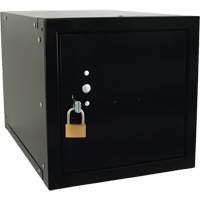 Casier cubique empilable, 12" x 18" x 12", Acier, Noir, D&eacute;mont&eacute; Groupe Belzile Dickner