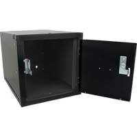 Casier cubique empilable, 12" x 18" x 12", Acier, Noir, D&eacute;mont&eacute; Groupe Belzile Dickner