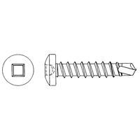 Self Drill Pan Head Screws, #8 x 1-1/2" L, Zinc Plated Groupe Belzile Dickner