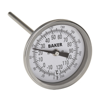 Bi-Metal Thermometers, Contact, Analogue, 0-250°F (-20-120°C) Groupe Belzile Dickner