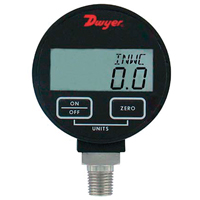 Pressure Gauge, 2-31/50" , 200 psi, Bottom Mount, Digital Groupe Belzile Dickner