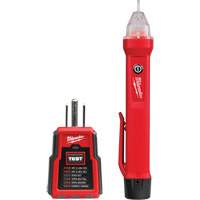Voltage Detector & GFCI Receptacle Tester Kit, 50 V - 1000 V, Display & Sound Alert Groupe Belzile Dickner