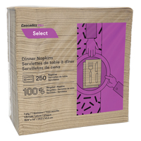 Serviettes de table &agrave; pli 1/8 Pro Select, 1 pli, 15,5" x 16" Groupe Belzile Dickner