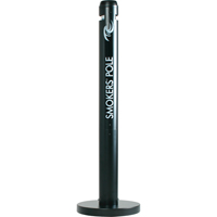 Smokers' Pole Cigarette Receptacle, Free-Standing, Aluminum, 41" Height Groupe Belzile Dickner