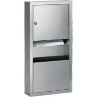 Combination Towel Dispenser with Waste Receptacle, Manual, 14" W x 4" D x 28" H Groupe Belzile Dickner