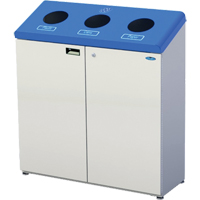 Stand Alone Recycling Stations, Bulk, Steel, 53.1 US Gal. Groupe Belzile Dickner