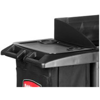 Executive Compact Housekeeping Cart, 49" x 22" x 50", Plastic, Black JD646 | Dickner Inc