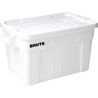 Bac de stockage Brute avec couvercle, 27,88” p x 17,38” la x 15,13" h, Capacité 160 lb, Blanc JD657 | Dickner Inc