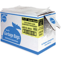 Food-Grade Garbage Bags, X-Strong, 35" W x 50" L, .92 mils, Clear, Open Top JI433 | Dickner Inc