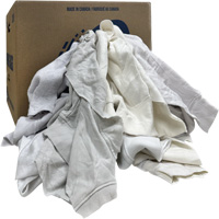 Chiffons de nettoyage, Molleton, Blanc, 20 lb JI501 | Dickner Inc