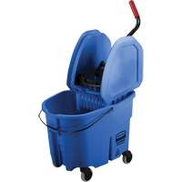 Ensemble de seau pour vadrouille et essoreuse WaveBrake, Pression vers le bas, 8,75 gal. US (35 pintes), Bleu Groupe Belzile Dickner