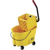 Seau pour vadrouille et essoreuse WaveBrake, Pression lat&eacute;rale, 6,5 gal. US (26 pintes), Jaune Groupe Belzile Dickner