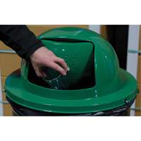 Couvercle pour baril à déchets, Couvercle bombé, Métal, Convient aux contenants 23-1/2" dia. JL021 | Dickner Inc