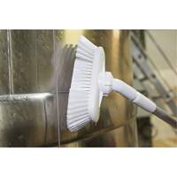 Angle-Adjustable Water-Fed Washing Brush, Soft Bristles, 9-1/4" Long, Green Groupe Belzile Dickner