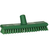 Water-Fed Deck Scrub Brush, X-Coarse Bristles, 10-3/4", Polyester, Green Groupe Belzile Dickner