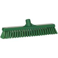 Combo Bristle Push Broom Head, Coarse/Fine Bristles, 16-1/2", Polyester, Green Groupe Belzile Dickner