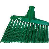 Angled Broom Head, Split Bristles, 11-1/2", Polyester, Green Groupe Belzile Dickner