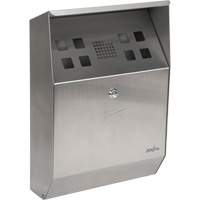 Smoking Receptacle, Wall-Mount, Stainless Steel, 1.6 Litres Capacity, 13-4/5" Height Groupe Belzile Dickner