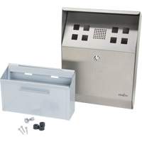 Smoking Receptacle, Wall-Mount, Stainless Steel, 1.6 Litres Capacity, 13-4/5" Height Groupe Belzile Dickner