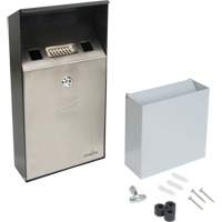 Cendrier, Montage mural, Acier inoxydable, Capacit&eacute; 1 Litre, Hauteur 11-4/5" Groupe Belzile Dickner