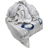 Chiffons de nettoyage, Coton/Molleton, Blanc, 25 lb JN673 | Dickner Inc