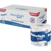 Snow Soft Premium Toilet Paper, 2 Ply, 600 Sheets/Roll, 145' Length, White Groupe Belzile Dickner