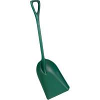 One-Piece Metal Detectable Shovel, 13-3/4" x 17" Blade, 42-1/2" Length, Plastic, Green Groupe Belzile Dickner