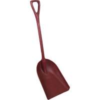 One-Piece Metal Detectable Shovel, 13-3/4" x 17" Blade, 42-1/2" Length, Plastic, Red Groupe Belzile Dickner