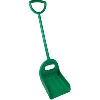Double Grip Wide Shovel, 14" x 18" Blade, 47-1/2" Length, Plastic, Green Groupe Belzile Dickner