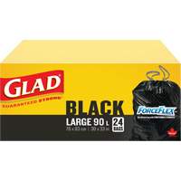 Sacs &agrave; ordures 90 L, R&eacute;gulier, 30" la x 33" lo, Noir Groupe Belzile Dickner