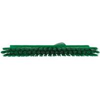 Dustpan Broom with Angled Thread, Medium Bristles, 10", Polyester, Green Groupe Belzile Dickner